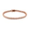 Bracciale tennis con diamanti incastonati in oro rosa 14 ct.