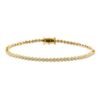 Bezel Set Diamond Tennis Bracelet in 14k Yellow Gold with Milgrain