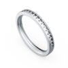 Channel Set Round Brilliant Diamond Half Eternity Ring in 14k White Gold