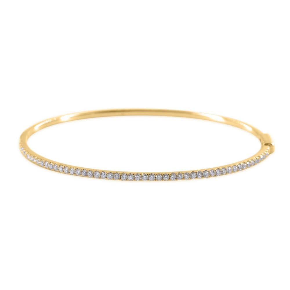 Brățară Bangle cu diamante din aur galben de 14k