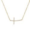 Diamond Cross Necklace in 14k Yellow Gold