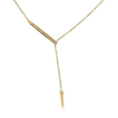 Diamond Lariat Necklace in 14k Yellow Gold