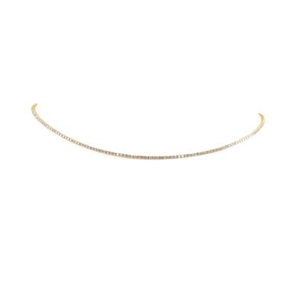 Diamond Tennis Necklace in 14k Yellow Gold