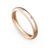 Flush Set Round Brilliant Diamond Eternity Band in 14k Rose Gold