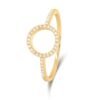 Open Circle Round Brilliant Diamond Ring i 14 k gult guld