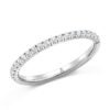 Prong Set Round Brilliant Diamond Half Eternity Ring in 14k White Gold