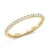 Prong Set Round Brilliant Diamond Half Eternity Ring in 14k Yellow Gold