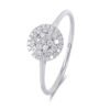 Round Brilliant Diamond Cluster Ring in 14k White Gold