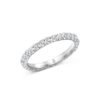 Scalloped Round Brilliant Diamond Eternity Ring in 14k White Gold