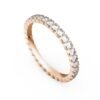 Semi Bezel Set Round Brilliant Diamond Eternity Ring in 14k Rose Gold