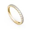 Semi Bezel Set Round Brilliant Diamond Eternity Ring in 14k Yellow Gold