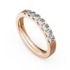 Seven Stone Round Brilliant Diamond Eternity Ring in 14k Rose Gold