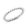 Twisted Rope Eternity Band in 14k White Gold